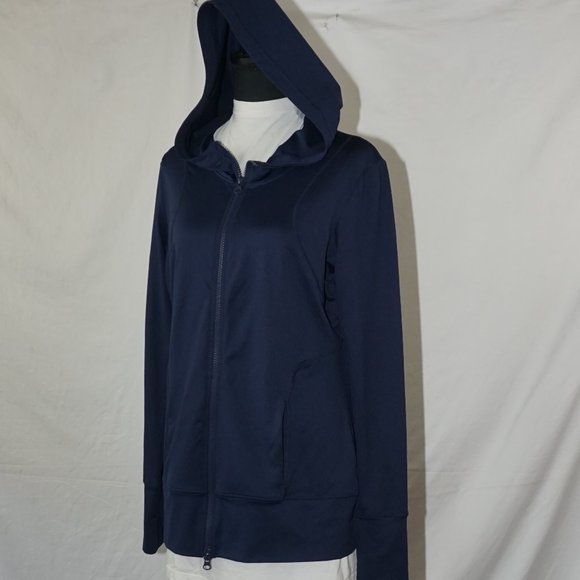 Zella Jackets & Coats Zella Performance Navy Front Zip Hoodie Track